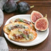 Fig Gruyere Crostini | An unusual combination of toppings that's sure to be a hit!