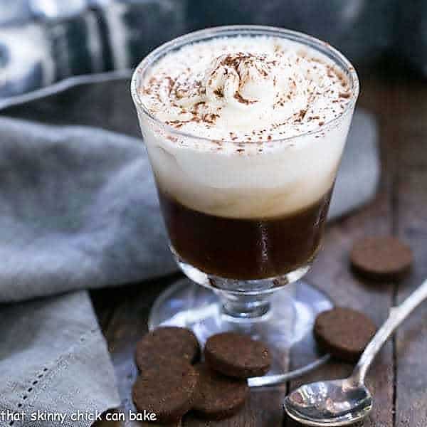 Vanilla Bean Iced Coffee in a glass coffee mug