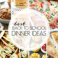 Back to school dinner dishes photo collage
