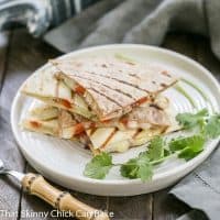 Spicy Pork Quesadillas An easy Tex-Mex dish that's perfect for a weeknight dinner, game day snacking and more!