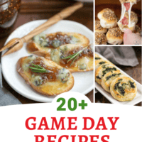 Game Day Recipes collage with 3 photos and a title text box.