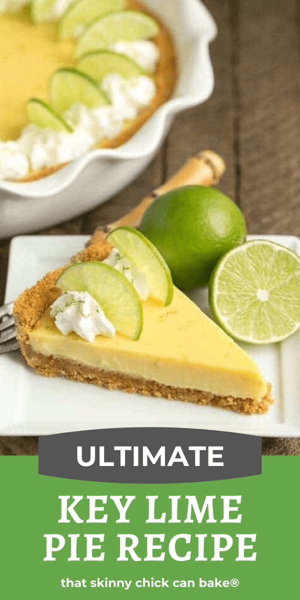 Key Lime Pie with Graham Cracker Crust photo and text collage