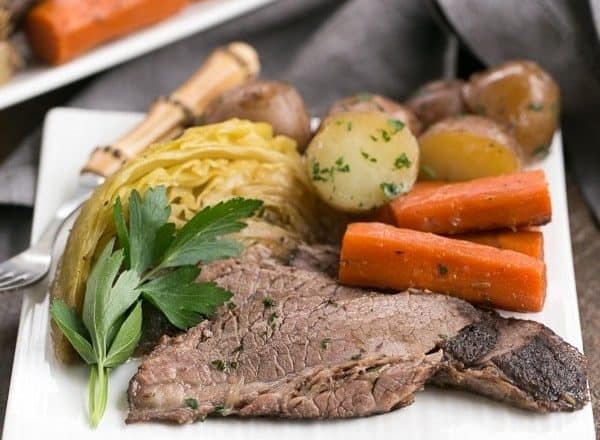 Irish Braised Corned Beef and Cabbage - That Skinny Chick Can Bake