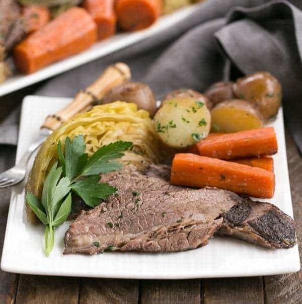 Irish Braised Corned Beef | Brisket slow cooked with the classic corned beef spices!