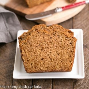 Brown Sugar Apple Bread Recipe | Moist, tender apple quick bread with a drizzle of vanilla icing