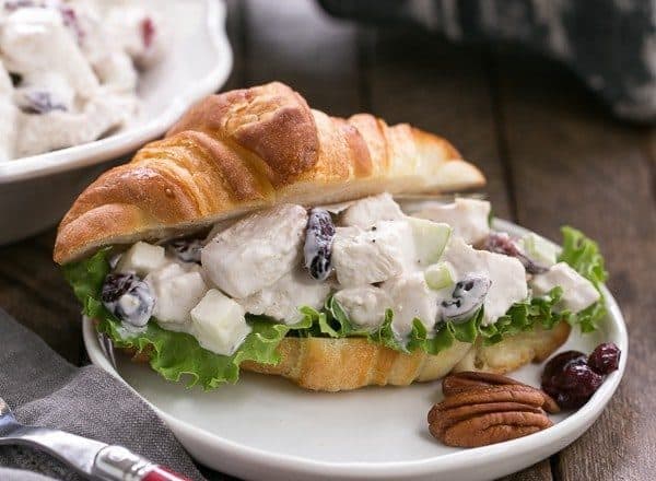 Cranberry Pecan Chicken Salad for a Crowd | Perfect for showers, luncheons and more!