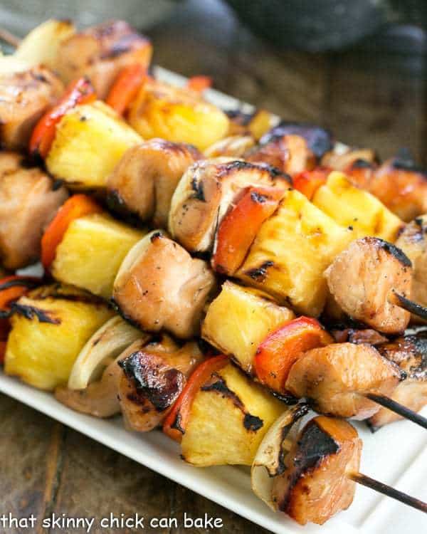Honey Glazed Chicken Kabobs | Marinated chicken, veggies and pineapple are grilled to perfection!