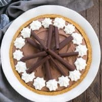 Chocolate Cream Pie pinterest photo and text collage