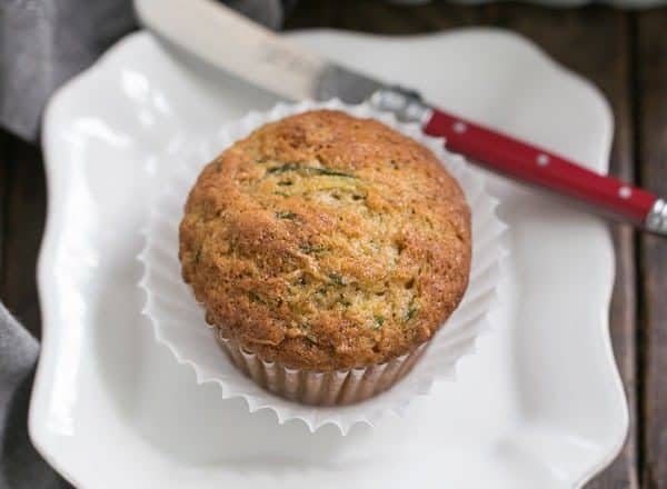 Cinnamon Zucchini Muffins | Tender, moist zucchini muffins kissed with cinnamon!