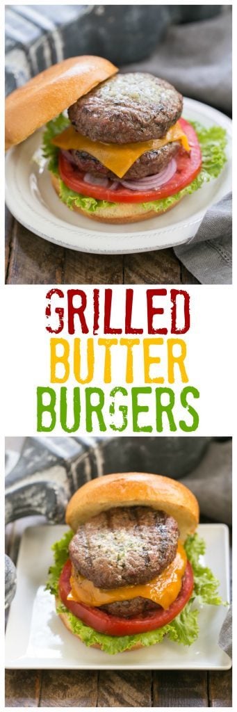 Grilled Butter Burgers #SundaySupper - That Skinny Chick Can Bake