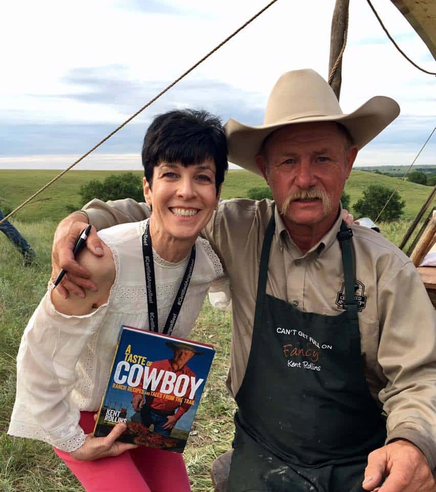 Liz with cookbook author, Kent Rollins