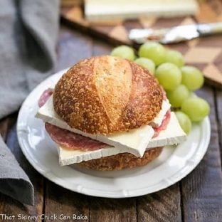 Salami Sandwich with grapes featured image