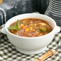 Vegetable Beef Soup | A healthy soup chock full of vegetables and lean beef