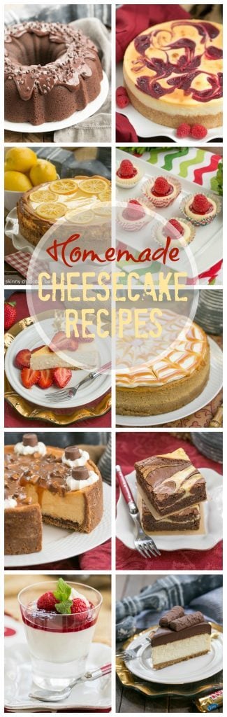 Unique Homemade Cheesecake Desserts - Loads of recipes for any cheesecake lover plus tips for baking a perfect cheesecake Unique Homemade Cheesecake Desserts pin collage