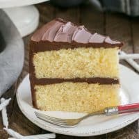 Classic Yellow Butter Cake with Chocolate Icing | Perfect cake for any celebration!