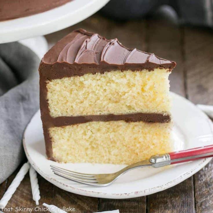 Classic Yellow Butter Cake with Chocolate Icing | Perfect cake for any celebration!