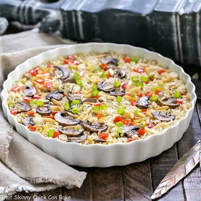 Italian Rice Pilaf with Toasted Almonds - A Tasty Side Dish! - That Skinny Chick Can Bake