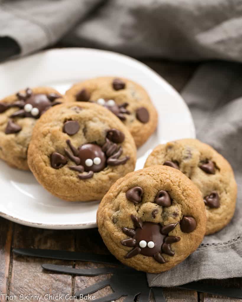 Halloween Spider Chocolate Chip Cookies | A few simple tweaks turn ordinary cookies into Halloween treats!