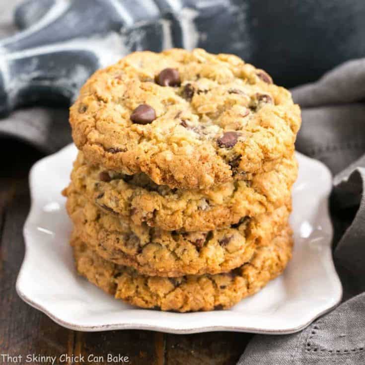 Loaded Cowboy Cookies Recipe | Buttery cookies with oats, chocolate chips, pecans and coconut