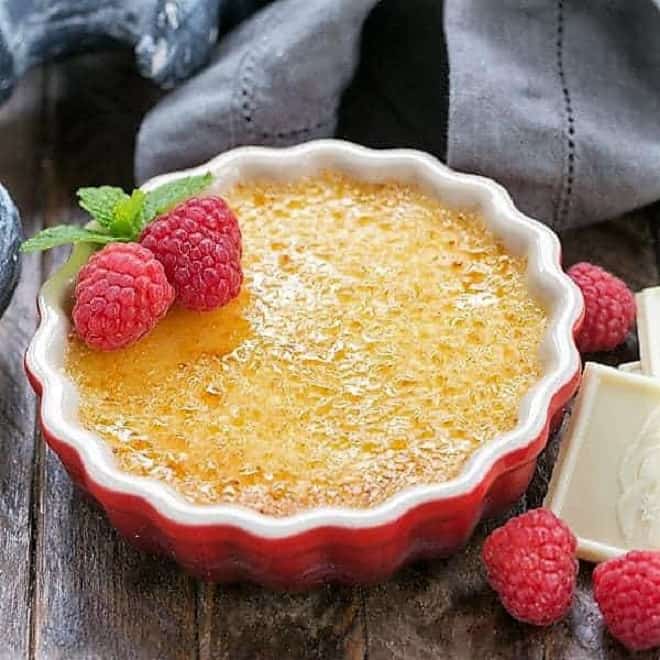 White chocolate creme brulee deals