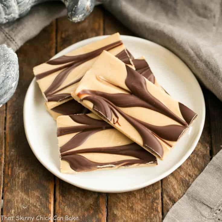 Peanut Butter Chocolate Tiger Bark | A beautiful, easy peanut butter chocolate confection!