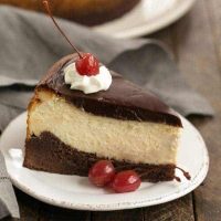 Hot Fudge Brownie Cheesecake | 3 layers of dessert deliciousness!