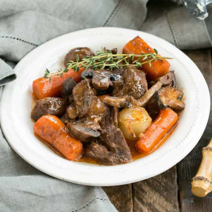 Slow Cooker Beef Stew with Mushrooms | Marvelous comfort food where the crock pot does most of the work!