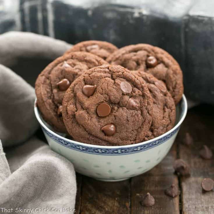 Dark Chocolate Pudding Cookies | Soft Chewy Cookies with a triple dose of chocolate