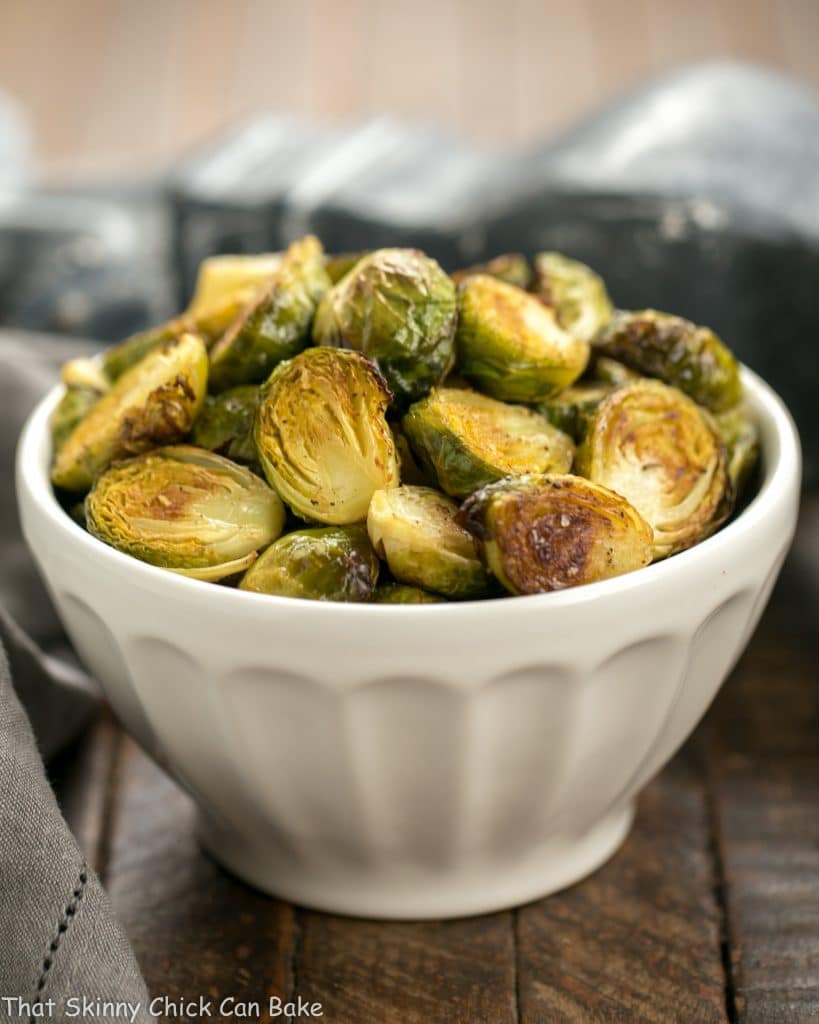 Honey Mustard Roasted Brussels Sprouts in bowl