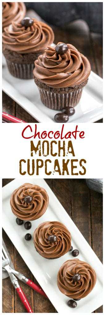 Frosted Chocolate Mocha Cupcakes Pinterest collage