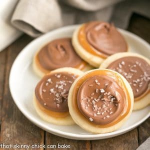 Chocolate Caramel Shortbread Cookies