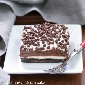 No-Bake Chocolate Lasagna - That Skinny Chick Can Bake