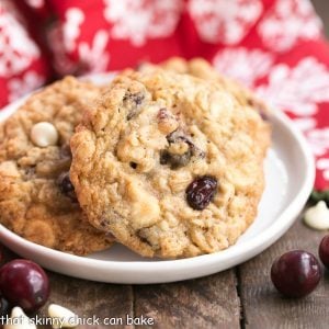 Gingered Cranberry Oatmeal Cookies