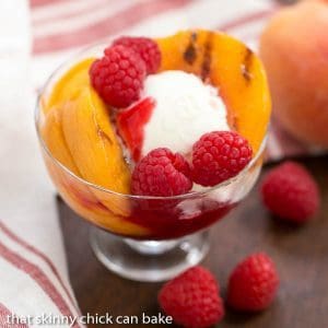 Grilled Peach Melba