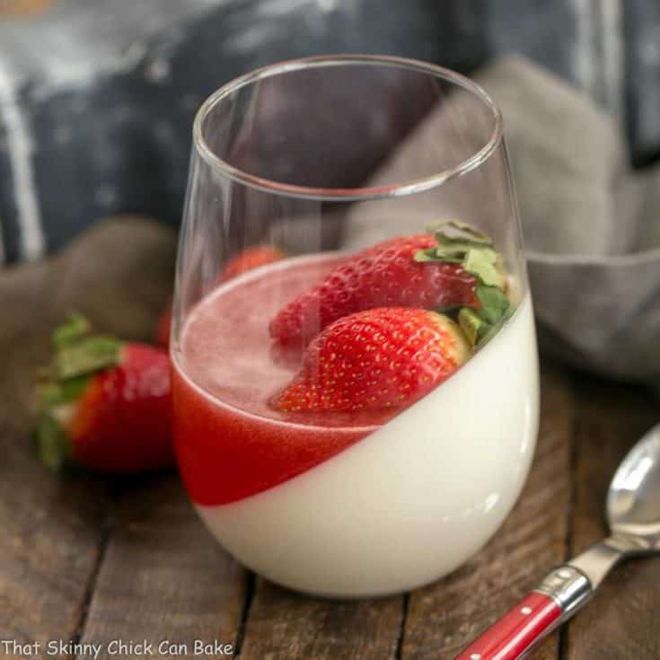 Vanilla Panna Cotta with Strawberry Gelée