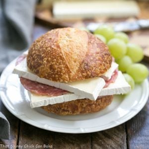 Brie, Jam and Salami Sandwich