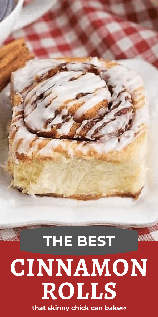 The Best Cinnamon Rolls photo and text collage for Pinterest.