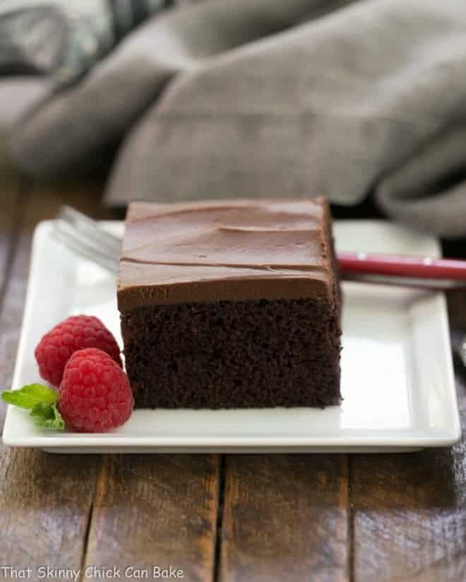 Black Magic Snack Cake - an old fashioned chocolate buttermilk cake with chocolate buttercream