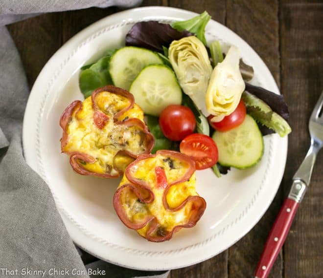 Egg Muffins in Ham Cups - a scrumptious, portable omelet