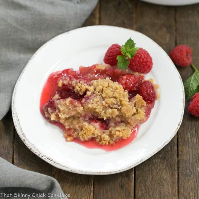 Fresh Raspberry Crisp - A super simple berry dessert that will knock your socks off!