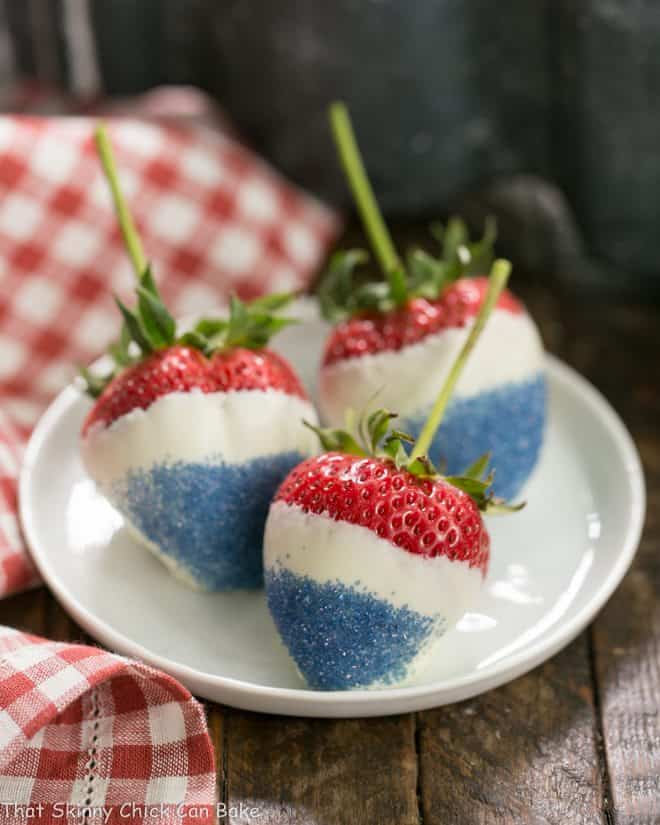 Red White and Blue Strawberries