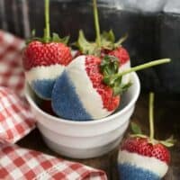 Red White and Blue Strawberries - a 3 ingredient patriotic dessert