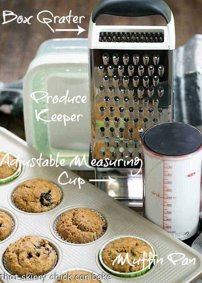 Blackberry Bran Muffins and OXO products