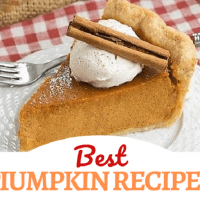 Best Pumpkin Recipes collage with 1 photo and text box