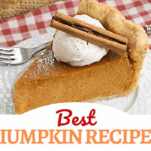 Best Pumpkin Recipes collage with 1 photo and text box