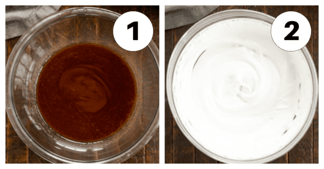 Torta Caprese Process Shots 1,2.