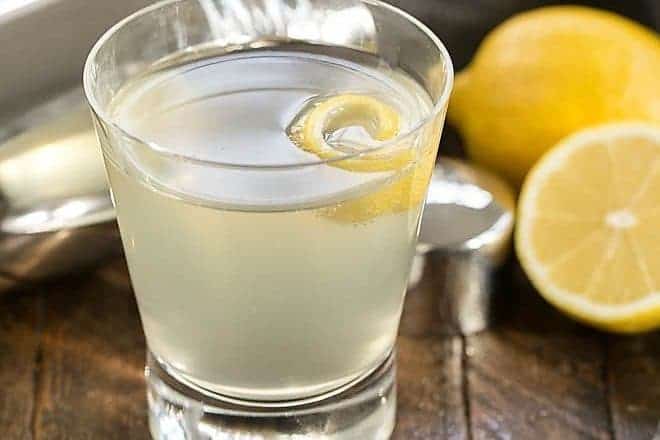 French 75 Champagne Cocktail with fresh lemons