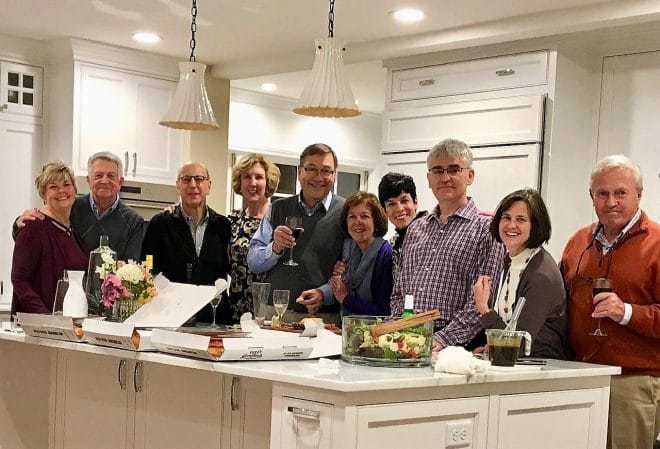 Impromptu Party with guests in the kitchen