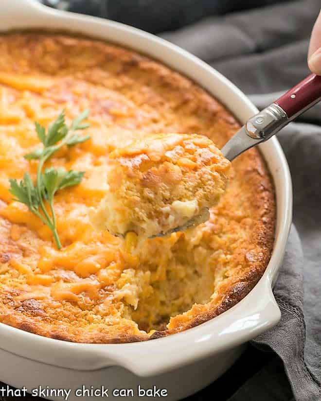 Easy Corn Casserole Recipe - That Skinny Chick Can Bake