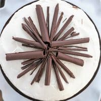 Top view of Triple Layer Chocolate Cake